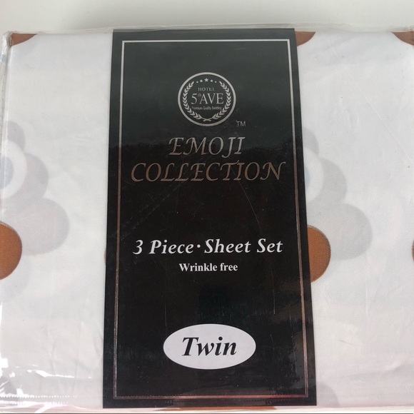 Poop 💩 Emoji Comforter Sheet Pillowcase Set Twin - Picture 8 of 8
